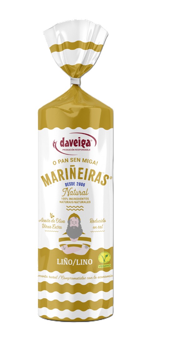 Хлебцы Marineiras классические с семенами льна 200г  Хлебцы Marineiras классические с семенами льна 200г