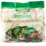 Конфеты Батончики Петродиет на фруктозе со стевией Какао 200г Конфеты Батончики Петродиет на фруктозе со стевией Какао 200г