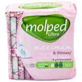 Прокладки Molped Ultra Normal с крыл.10шт  Прокладки Molped Ultra Normal с крыл.10шт