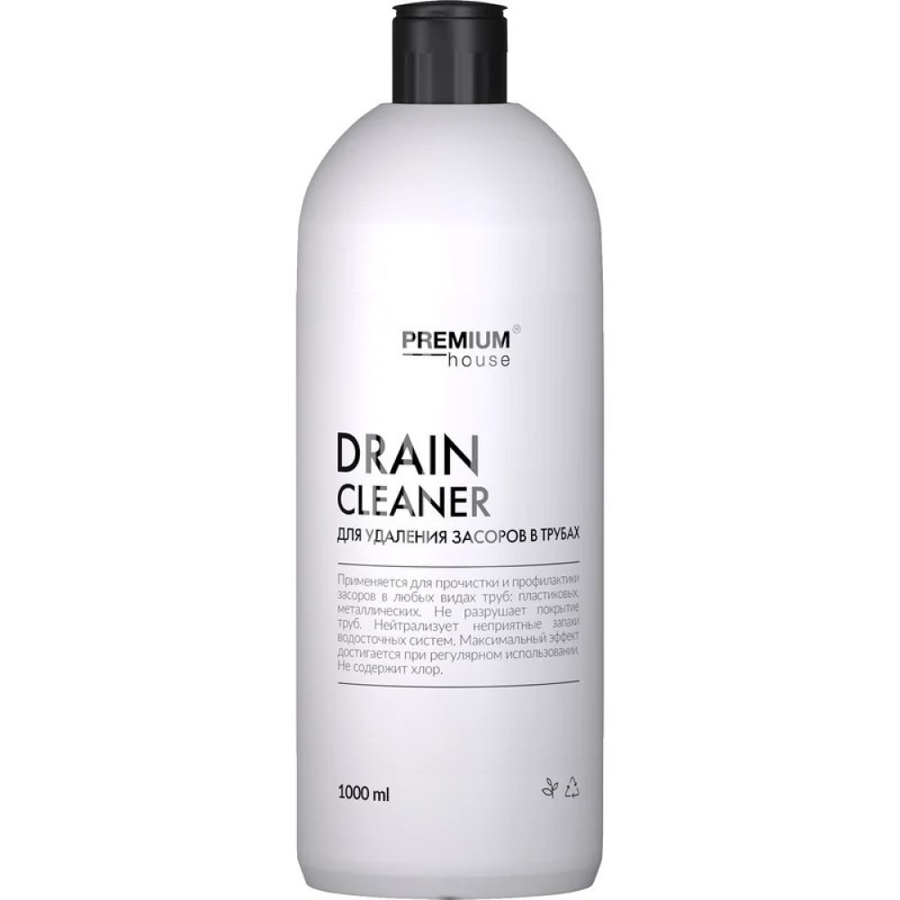 Ср-во д/удаления засоров в трубах Premium house 1л ЭКО Ср-во д/удаления засоров в трубах Premium house 1л ЭКО