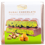 Шоколад Bolci молочный Dubai Chocolate с фисташкой и кадаифом 100г  Шоколад Bolci молочный Dubai Chocolate с фисташкой и кадаифом 100г