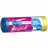 Мешки д/мусора Clear Line cверхпрочные (завязка) 35л 20шт  Мешки д/мусора Clear Line cверхпрочные (завязка) 35л 20шт