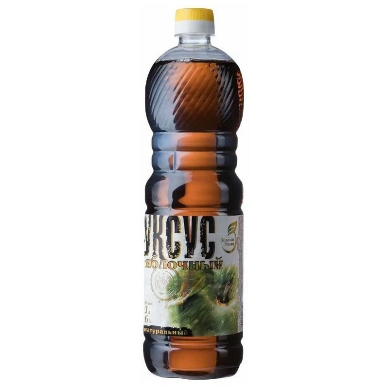 Уксус натуральный Золотой Налив яблочный 1л 6% пэт/бут Уксус натуральный Золотой Налив яблочный 1л 6% пэт/бут