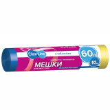 Мешки д/мусора Clear Line cверхпрочные (завязка) 60л 10 шт  Мешки д/мусора Clear Line cверхпрочные (завязка) 60л 10 шт